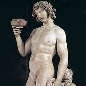 Marble Bacchus holding a cup
